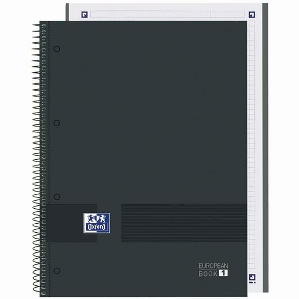 Anteckningsbok Oxford European Book Write&Erase Svart A4 80 Blad (5 antal) - 3