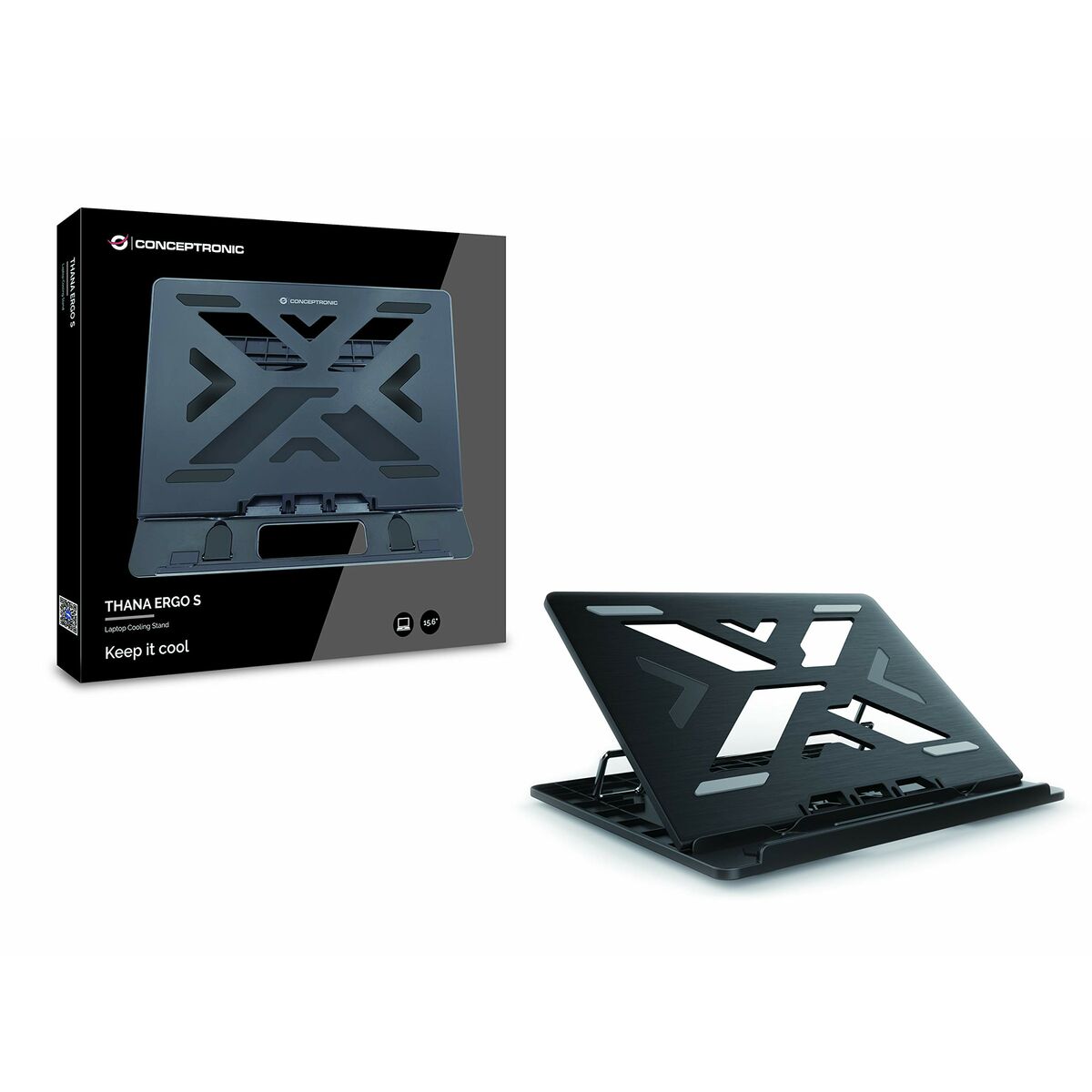 Laptopstöd Conceptronic ERGO Laptop Cooling Stand Svart - 2