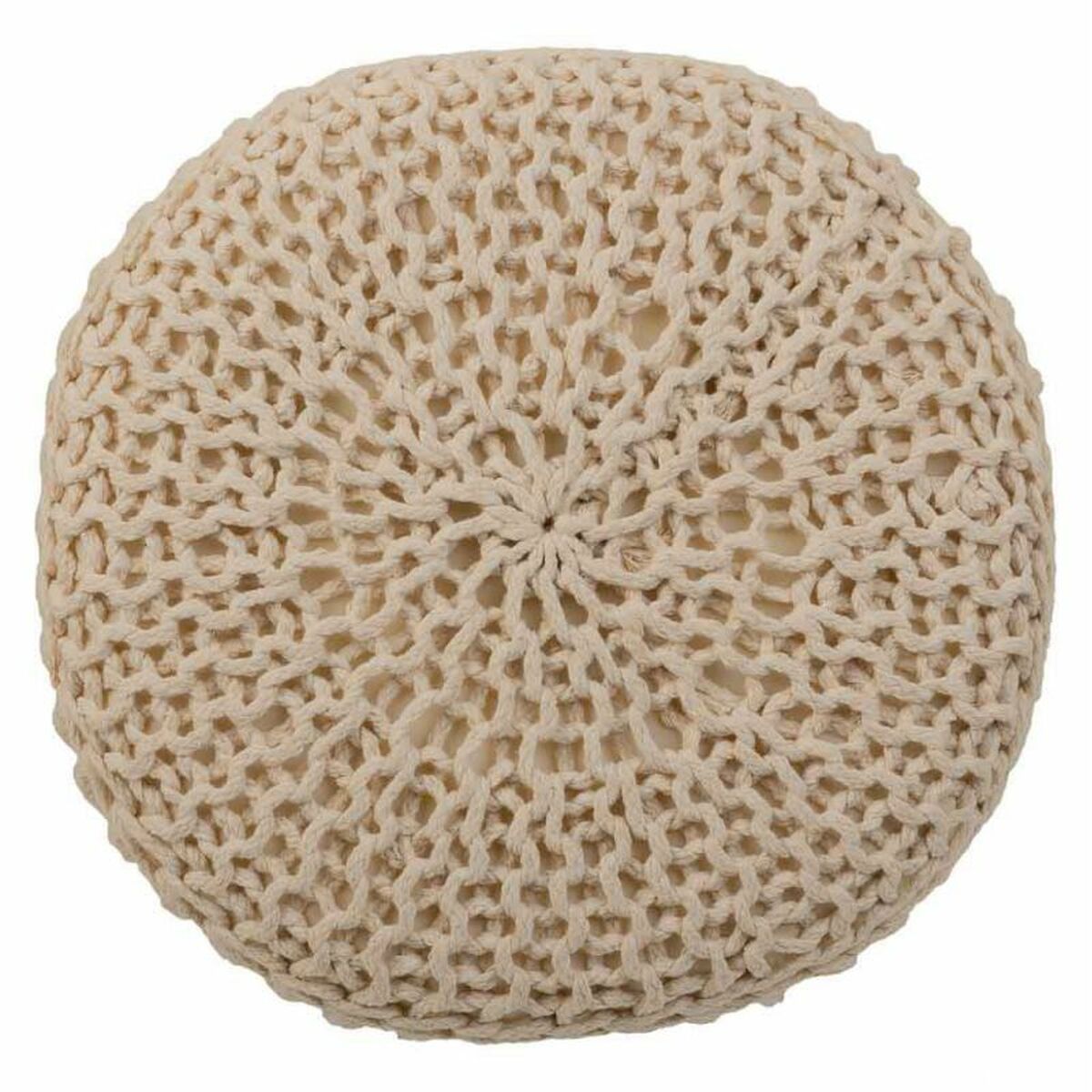 Sittpall Alexandra House Living Kräm Bambu Furu Badsvamp Trä MDF 32 x 44 x 32 cm - 5