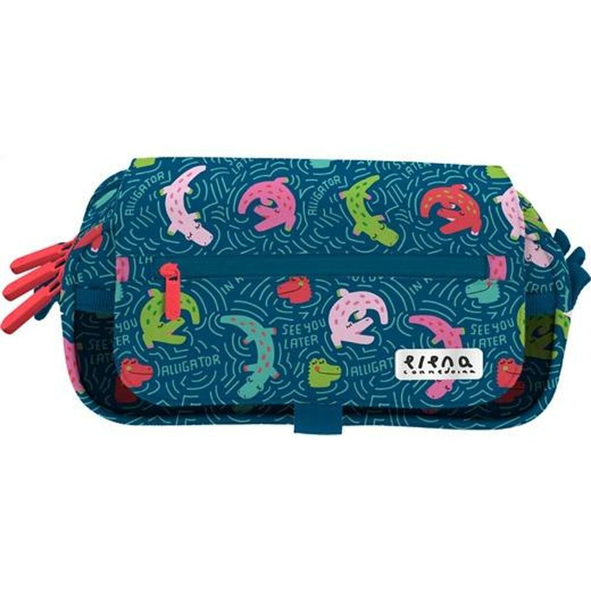 Tredubbel Carry-all Grafoplas ALLIGATOR Multicolour 23 x 10 x 10 cm