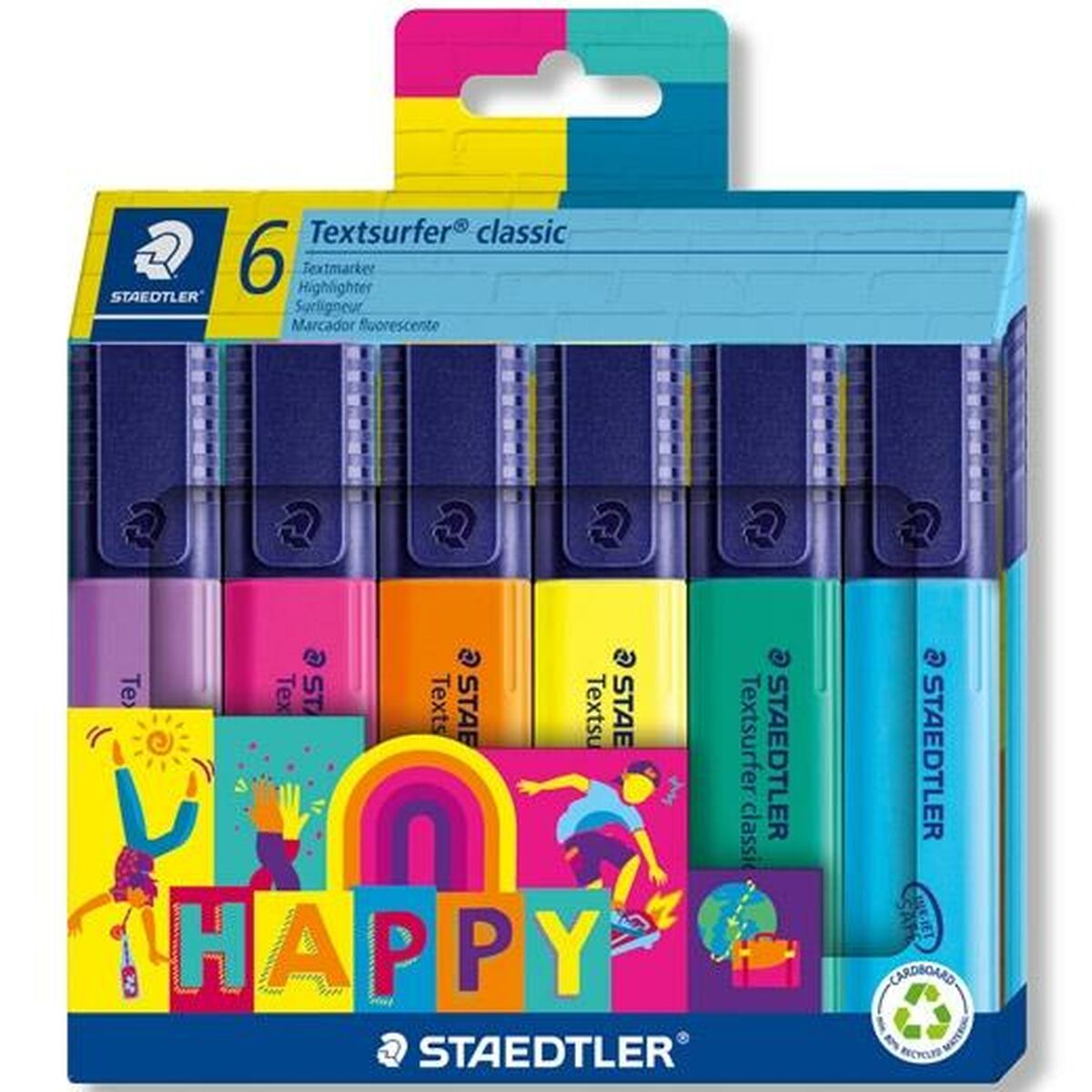 Fluorescerande markörsuppsättning Staedtler Textsurfer Classic Happy Line (10 antal) - 4