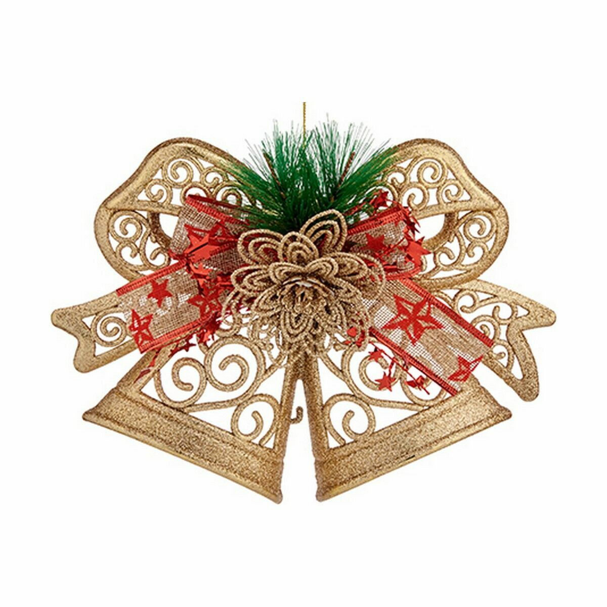 Julgranskula Köksfläktar Röd Grön Gyllene PVC 28 x 23 x 5 cm (12 antal) - 2