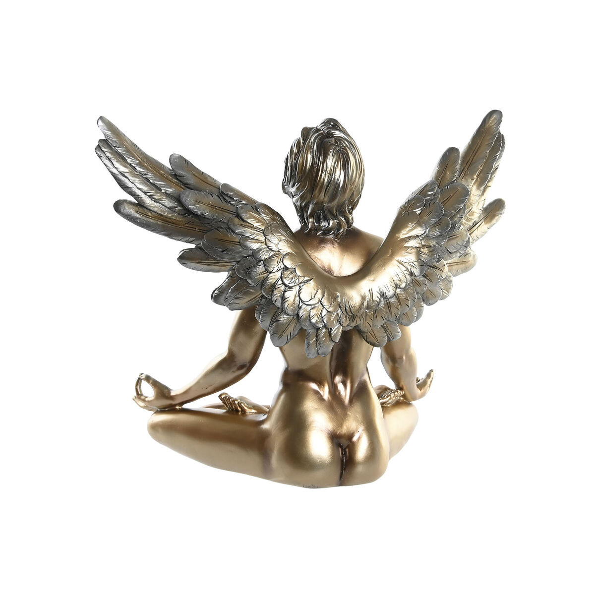 Prydnadsfigur DKD Home Decor Vit Gyllene Ängel Neoklassisk 31,5 x 17 x 26,5 cm (2 antal) - 3