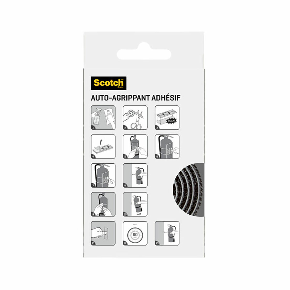 Självhäftande band Scotch Svart 25 mm x 1 m 1,5 m 5 kg 2 Delar - 3