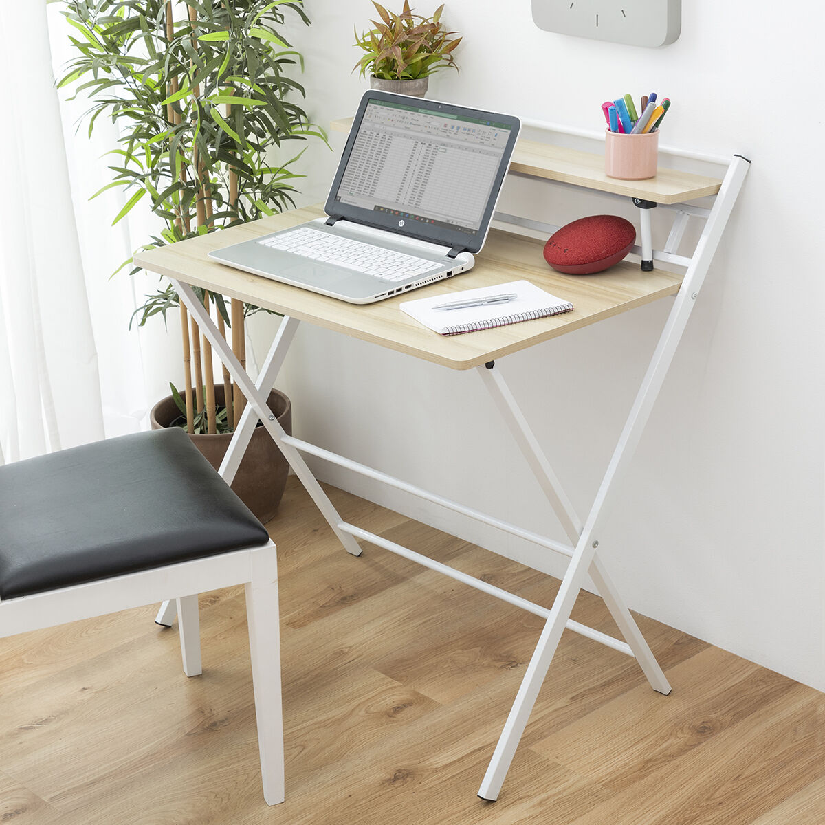 Hopfällbart skrivbord med hylla Tablezy InnovaGoods - 10
