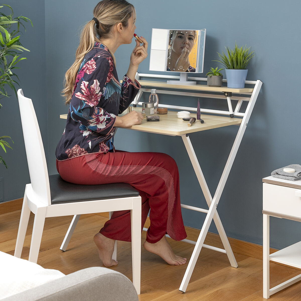 Hopfällbart skrivbord med hylla Tablezy InnovaGoods - 6