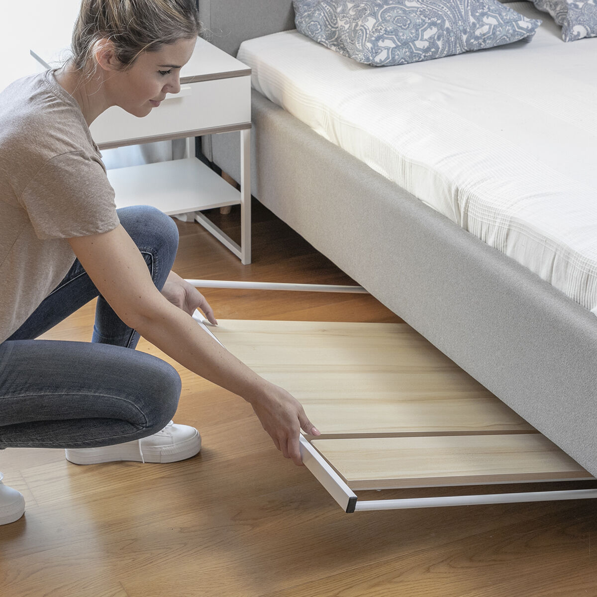 Hopfällbart skrivbord med hylla Tablezy InnovaGoods - 15