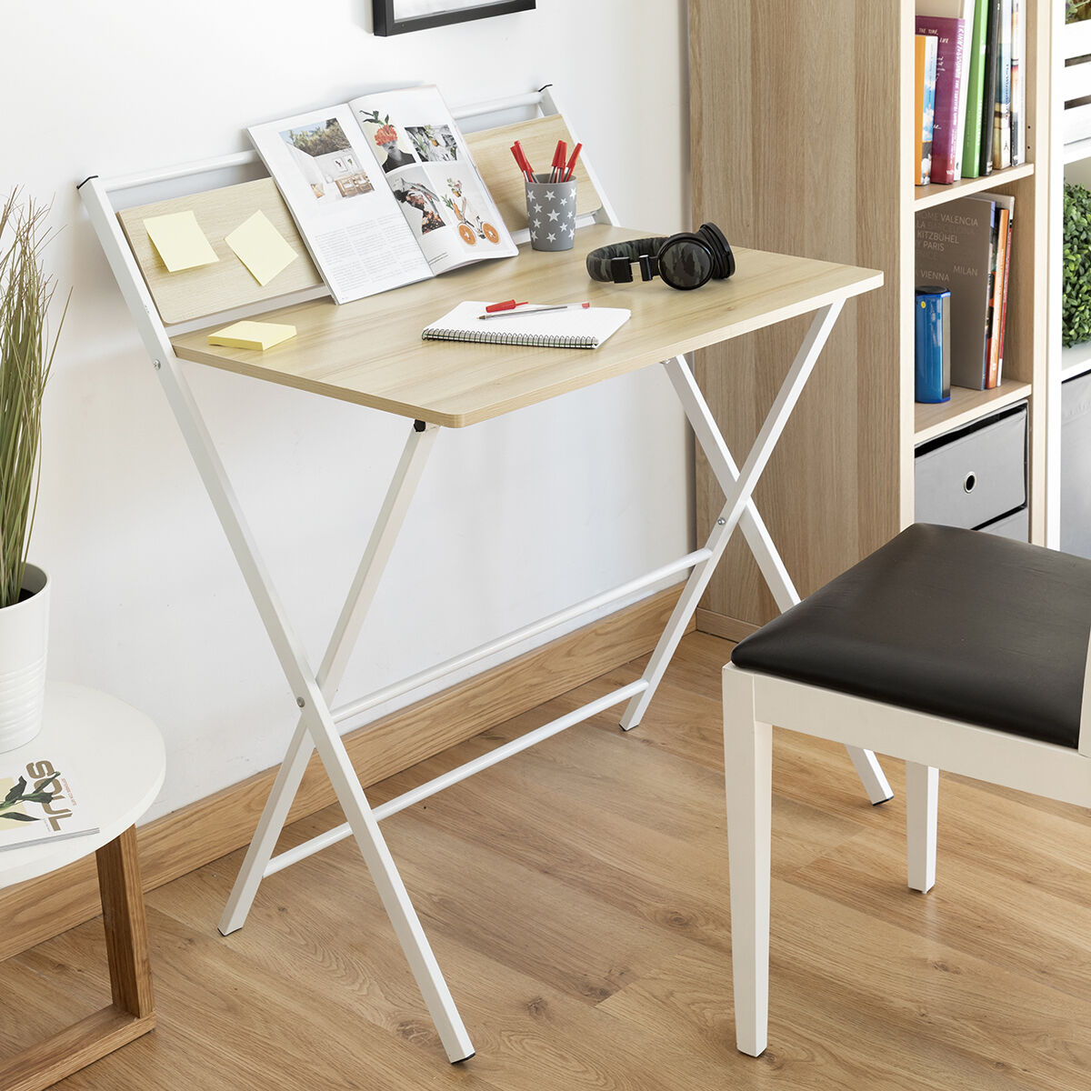 Hopfällbart skrivbord med hylla Tablezy InnovaGoods - 2
