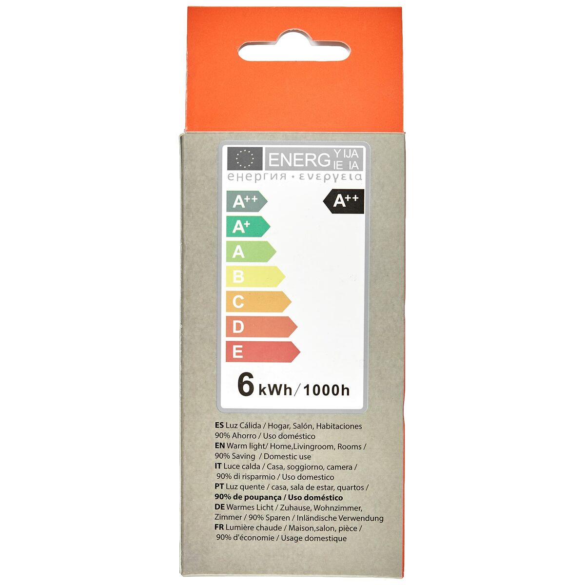 Sfärisk LED-lampa Silver Electronics 1980627 E27 6W 3000K A++ (Varmt Ljus) - 4