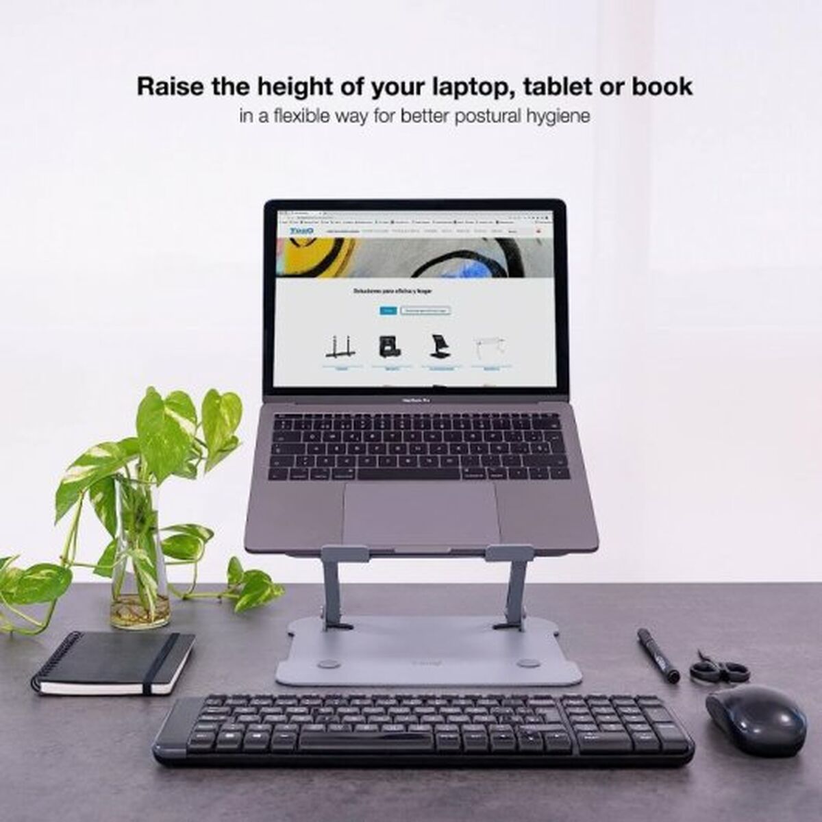 Laptopstöd TooQ TQLRS0012-AL-G Aluminium - 4