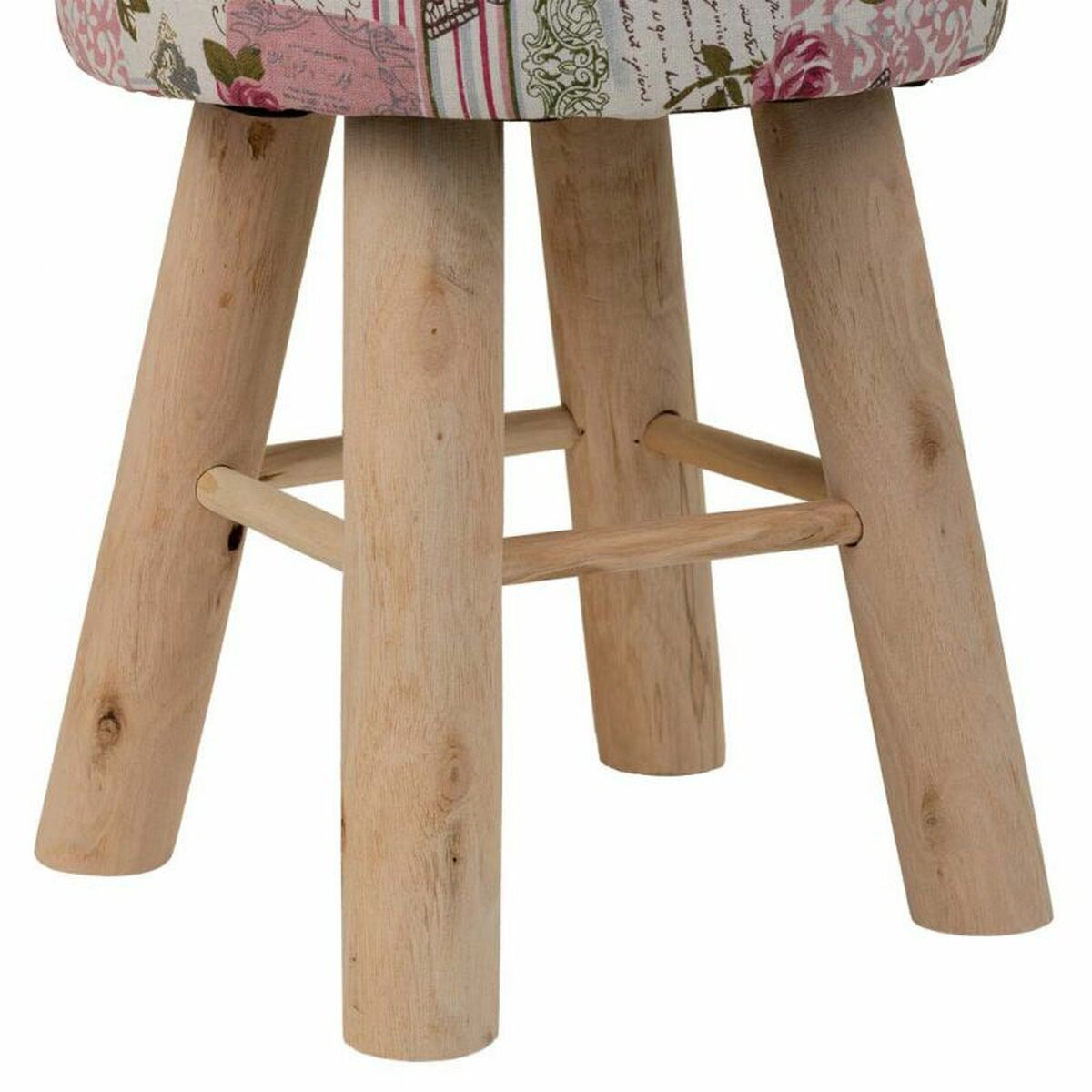 Sittpall Alexandra House Living Rosa Bambu Furu Badsvamp Trä MDF 32 x 44 x 32 cm - 8