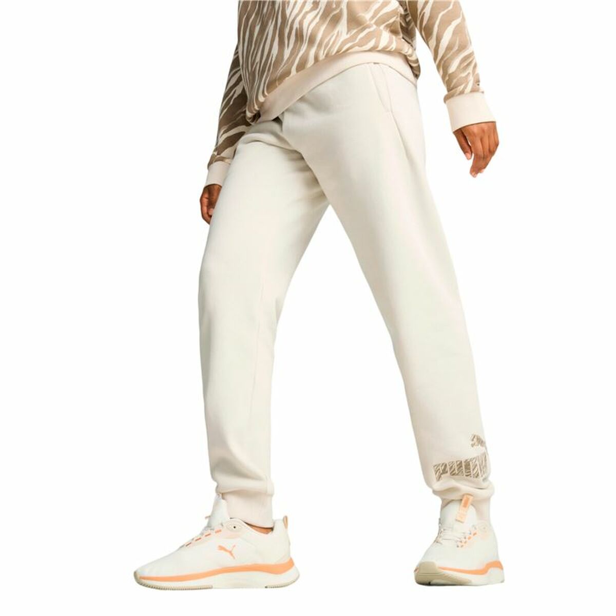 Nederdel träningsoverall för vuxna Puma Essentials Vit Kvinna - 3