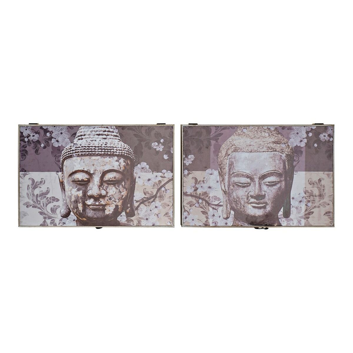 Dekorationslåda DKD Home Decor Grå Trä MDF Buddha Räknare (2 antal) - 6