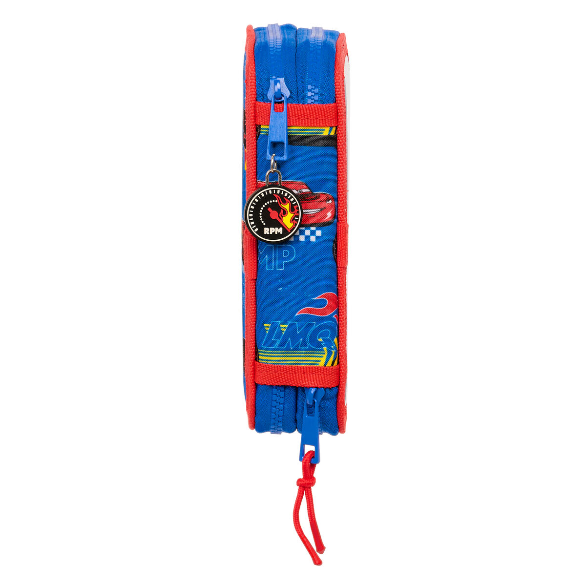 Dubbelt pennfodral Cars Race ready Blå 12.5 x 19.5 x 4 cm (28 Delar) - 3