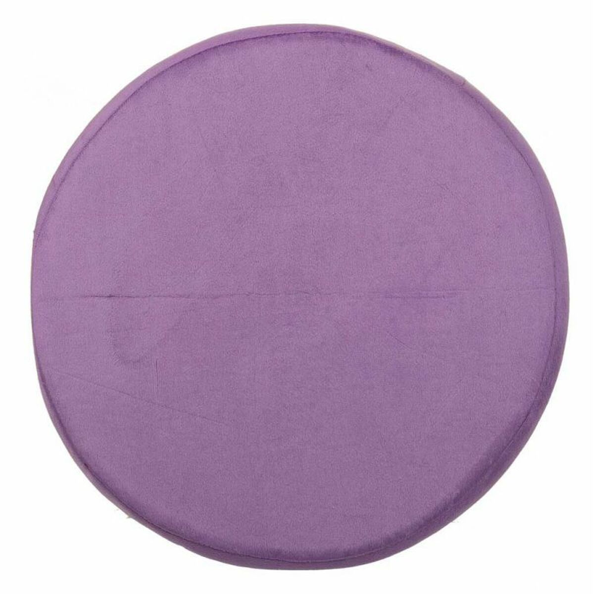 Sittpall Alexandra House Living Violett Sammet Bambu Furu Badsvamp Trä MDF 32 x 44 x 32 cm - 6