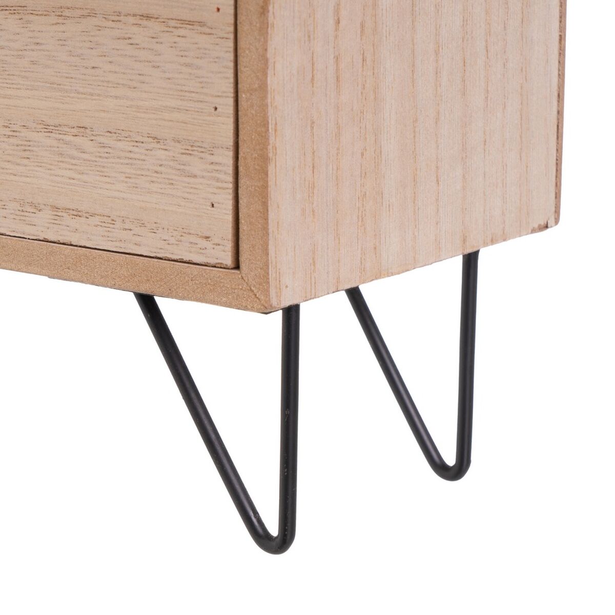 Smyckeskrin HEARTS Vit Svart Naturell Trä Käpp Plast Trä MDF 22 x 10 x 25 cm - 5