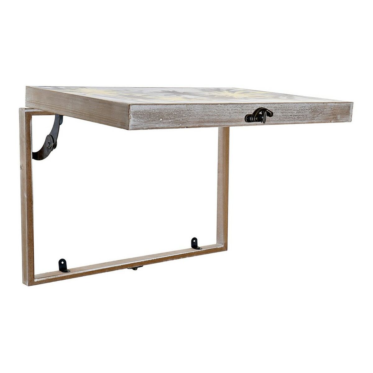Dekorationslåda DKD Home Decor Svart Gyllene Trä MDF Palmer Tropiskt Räknare (2 antal) - 12