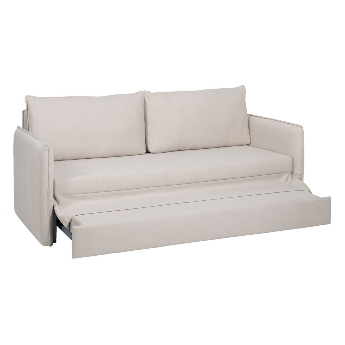 Soffa Beige Polyester linne 210 x 93 x 95 cm - 6