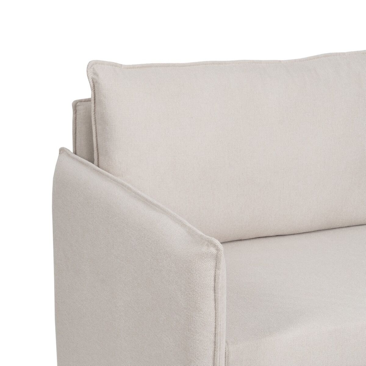Soffa Beige Polyester linne 210 x 93 x 95 cm - 3