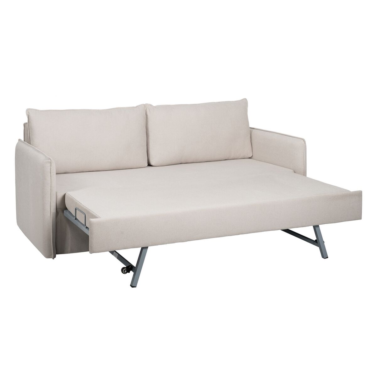 Soffa Beige Polyester linne 210 x 93 x 95 cm - 5
