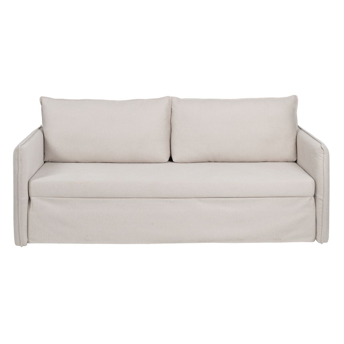 Soffa Beige Polyester linne 210 x 93 x 95 cm - 8