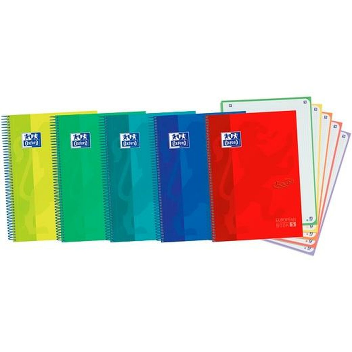 Anteckningsbok Oxford Ebook5 Touch Multicolour A4+ 120 Blad (5 antal) - 2