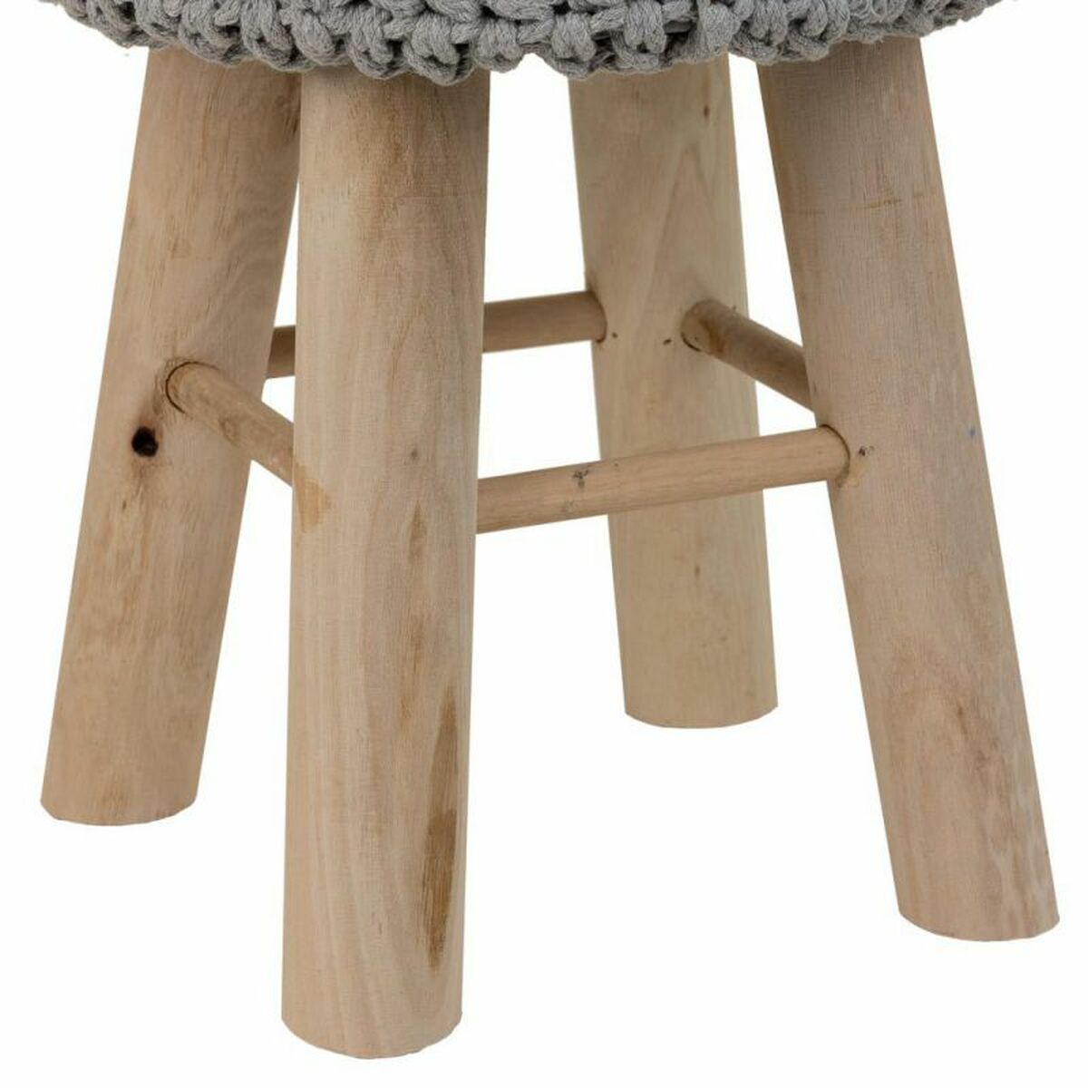 Sittpall Alexandra House Living Grå Bambu Furu Badsvamp Trä MDF 32 x 44 x 32 cm - 8