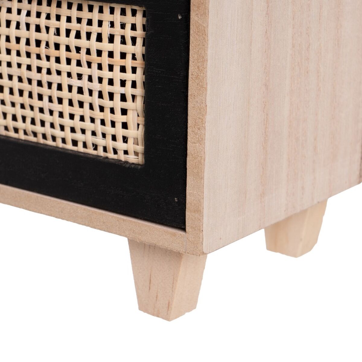 Smyckeskrin HEARTS Vit Svart Naturell Käpp Plast Trä MDF 17 x 11 x 32 cm - 4