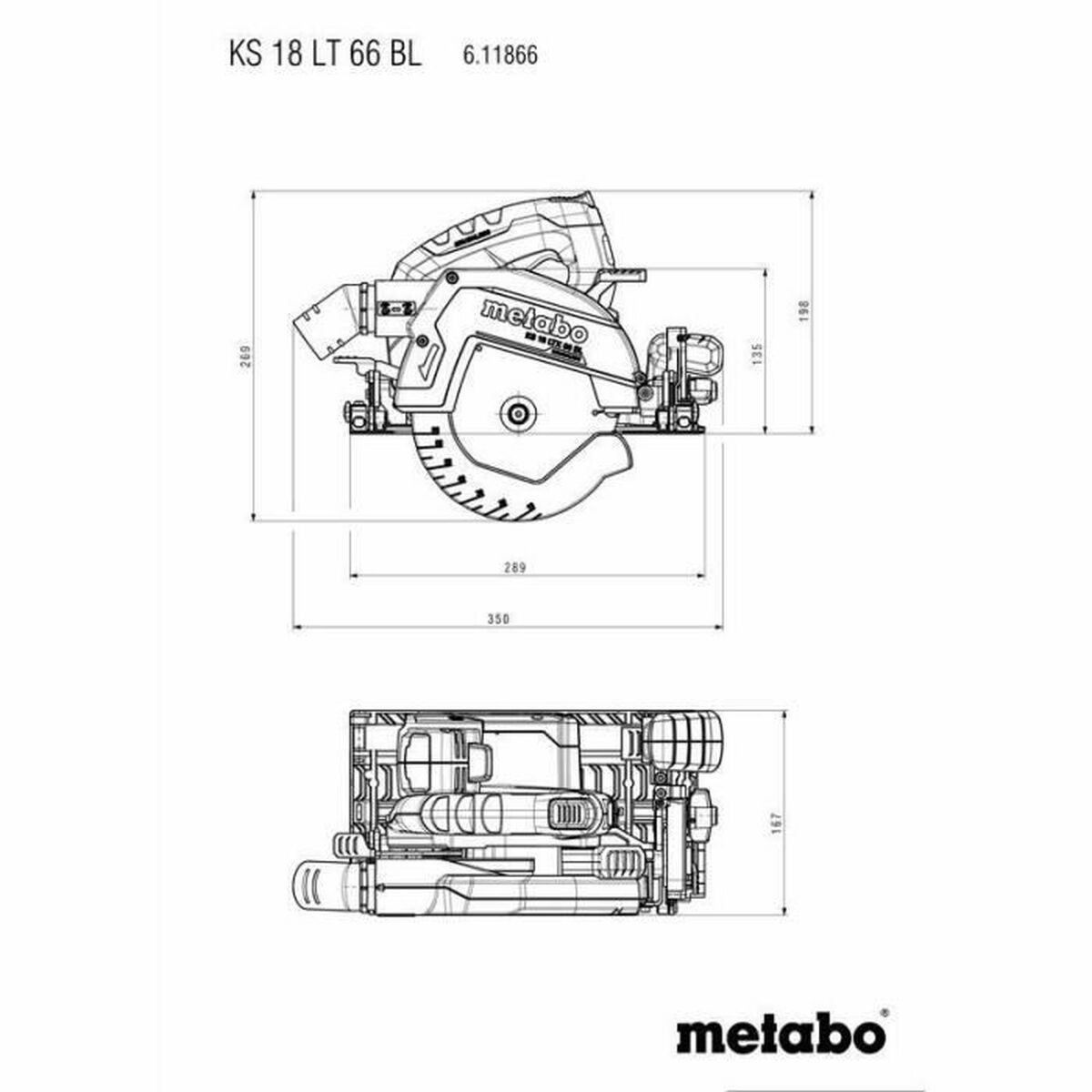 Cirkelsåg Metabo KS 18 LTX 66 BL 18 V 165 mm - 6