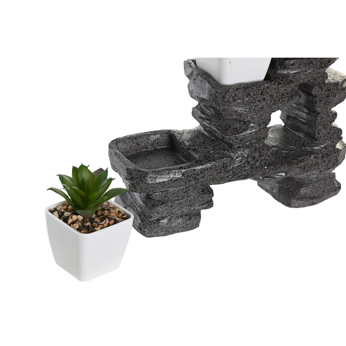 Prydnadsfigur DKD Home Decor Svart Gyllene Vit Harts Munk Orientalisk (21 x 7,5 x 25 cm) (2 antal) - 3