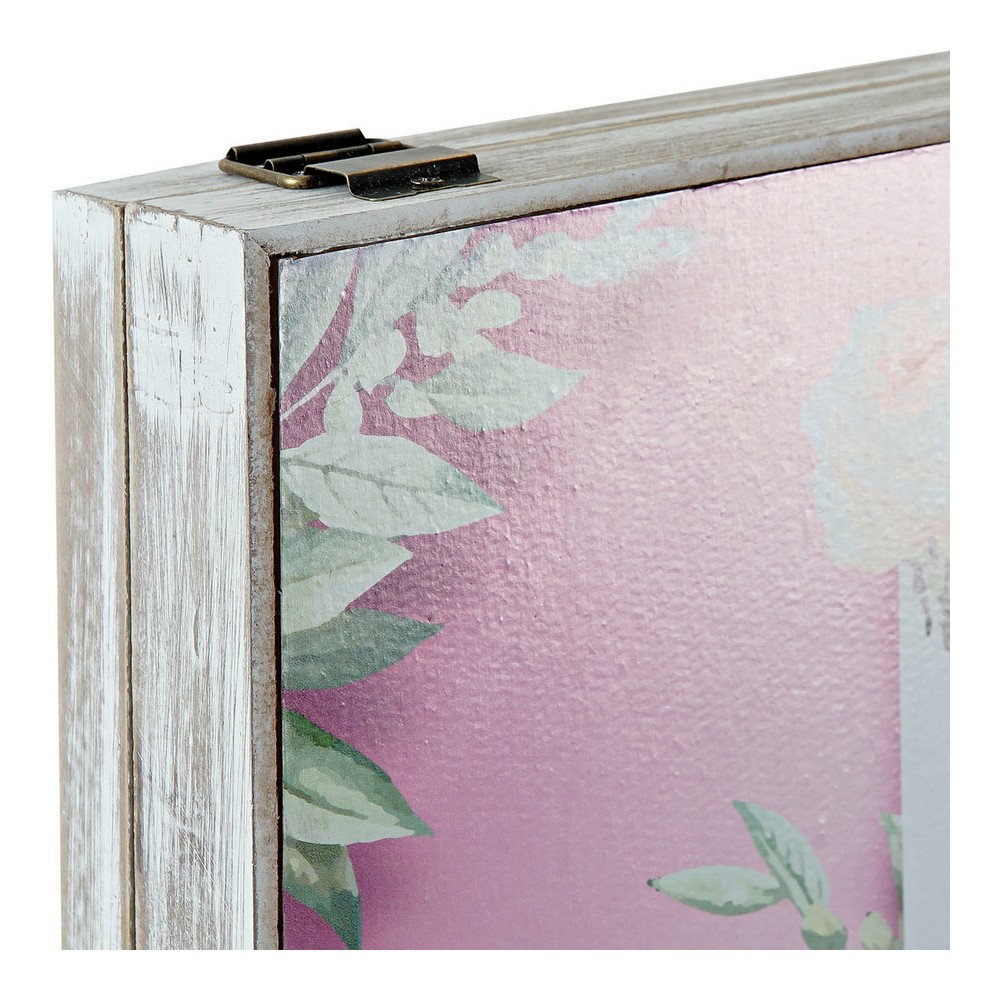 Dekorationslåda DKD Home Decor Rosa Lila Trä MDF Tropiskt Räknare (2 antal) - 3