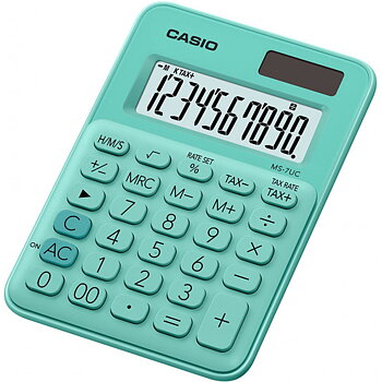 Kalkylator Casio MS-7UC-GN Grön Plast