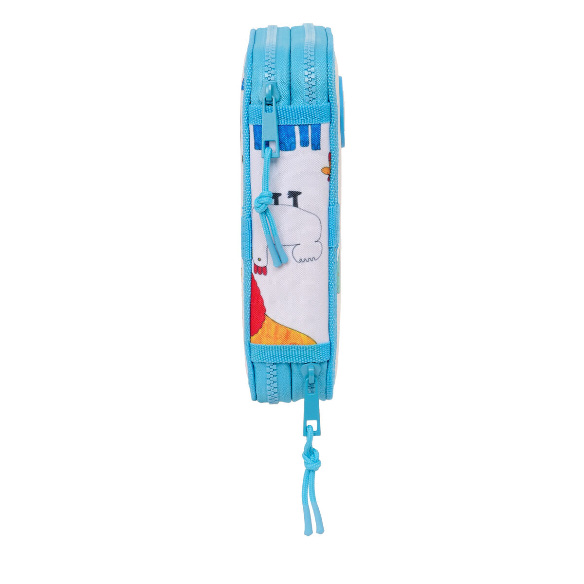 Dubbelt pennfodral Algo de Jaime Vit 12.5 x 19.5 x 4 cm (28 Delar) - 2