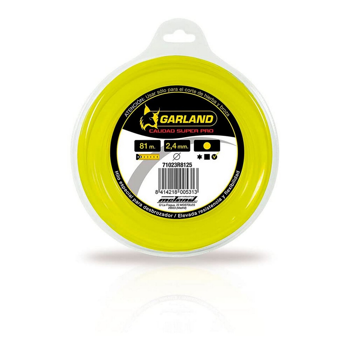 Tråd till trimmer Garland 71023r8125 Ø 2,4 mm Rund 8 m Nylon - 2