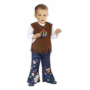Maskeraddräkt bebis Hippie Multicolour