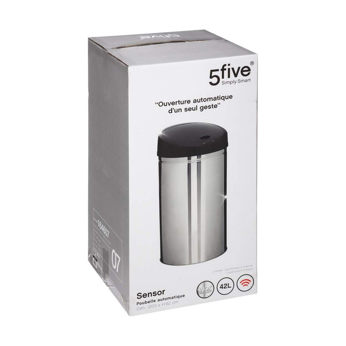 Soptunna 5five Simply Smart Rostfritt stål 42 L Silvrig - 10