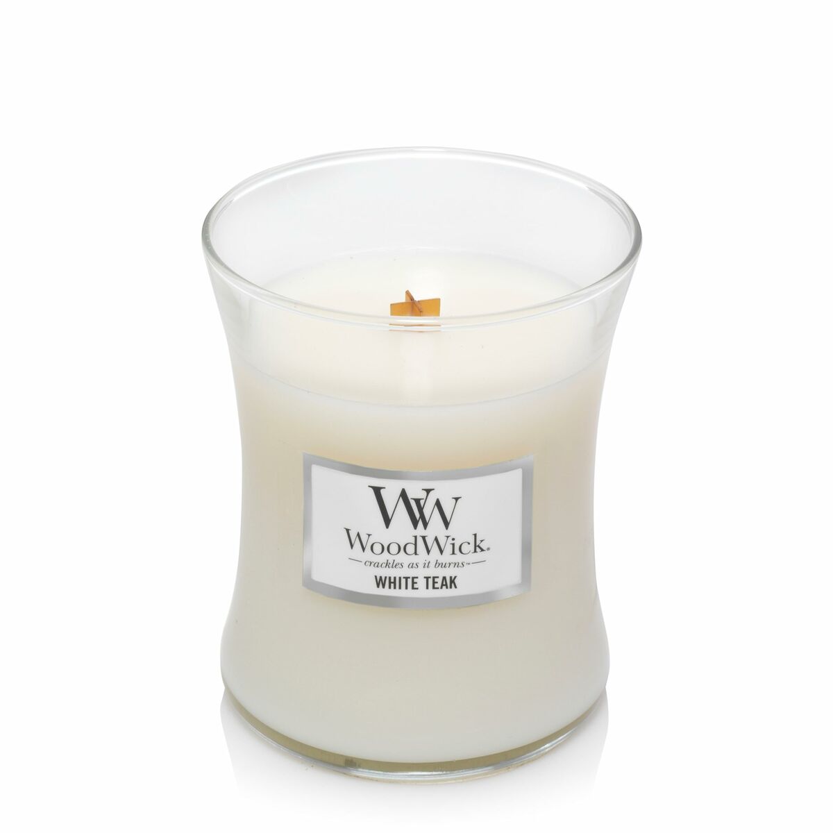 Doftljus Woodwick White Teak