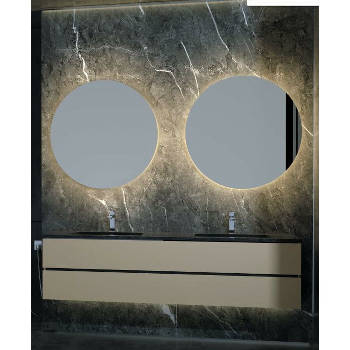 Badrumsspegel med LED-belysning Ledimex OPOR001-70C Speglar
