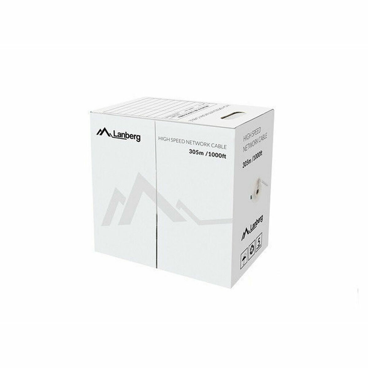 Nätkabel UTP Styv Kategori 5e Lanberg LCU5-12CU-0305-G Grön 305 m