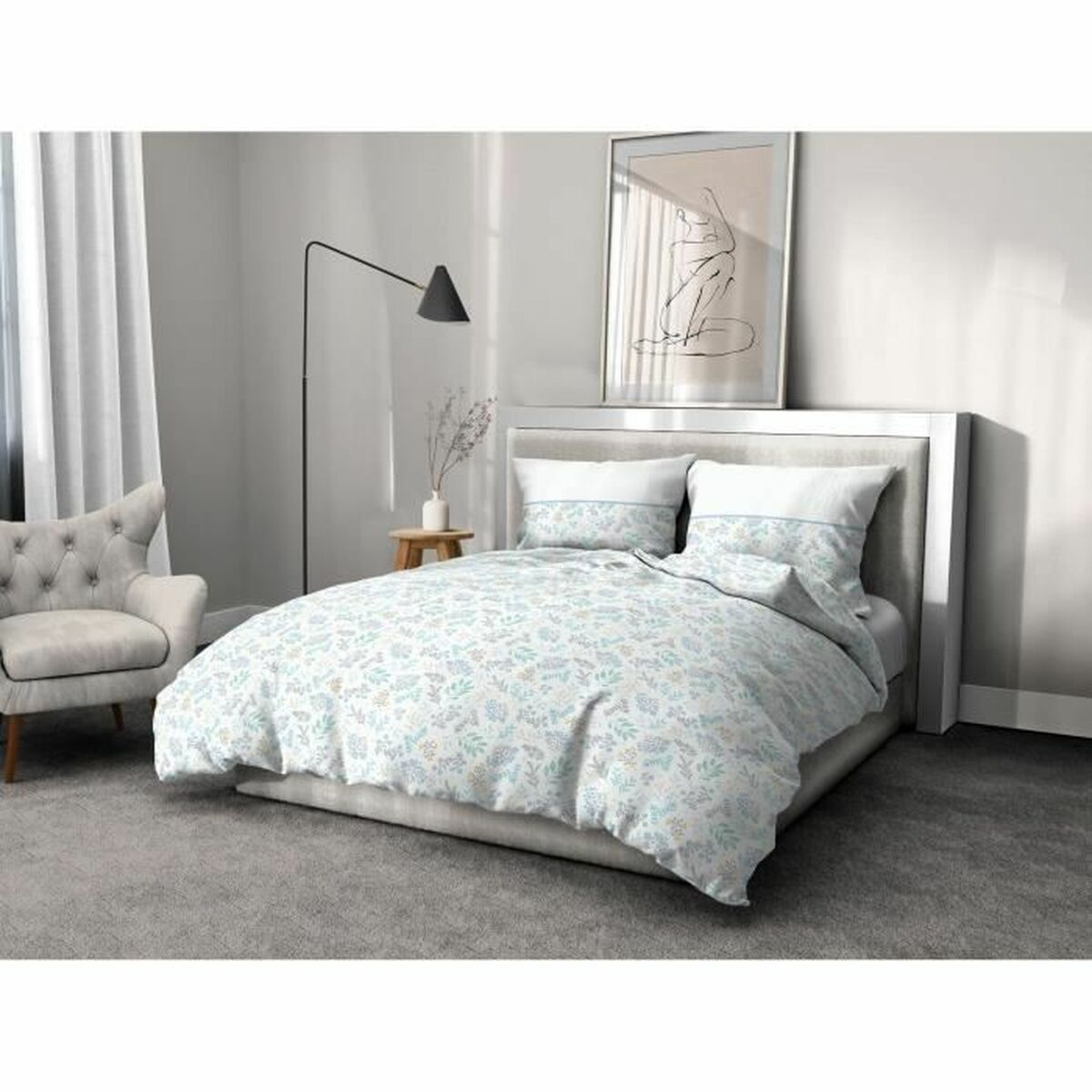 Täckslagsset HOME LINGE PASSION Blå 240 x 260 cm 3 Delar
