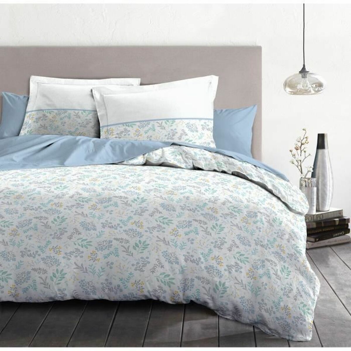 Täckslagsset HOME LINGE PASSION Blå 240 x 260 cm 3 Delar - 2