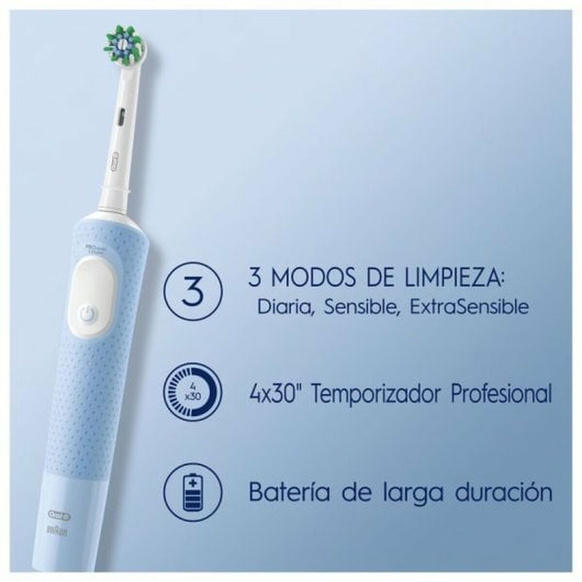 Elektrisk Tandborste Oral-B Vitality Pro Blå - 3