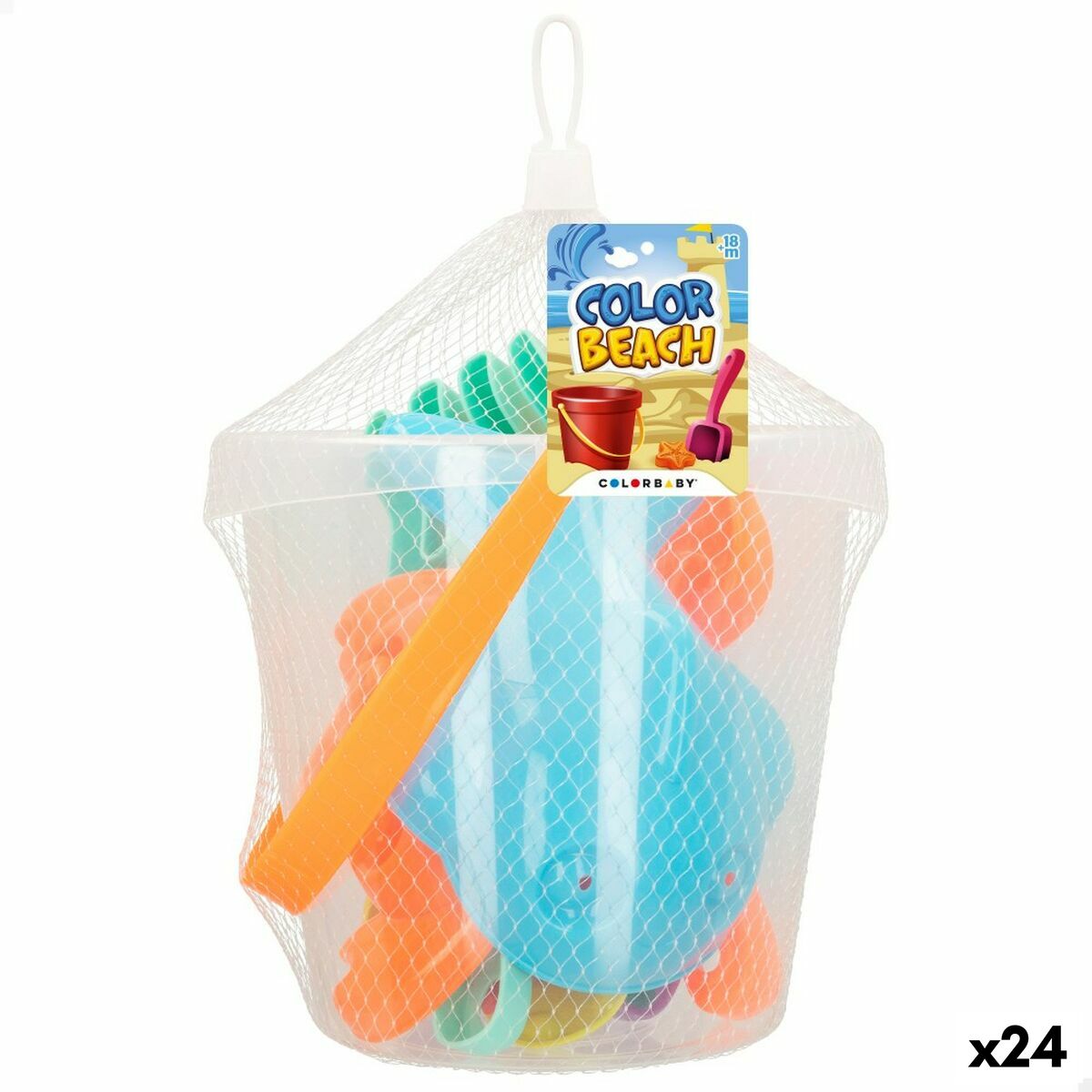 Strandleksaker set Colorbaby Ø 18 cm (24 antal) - 6