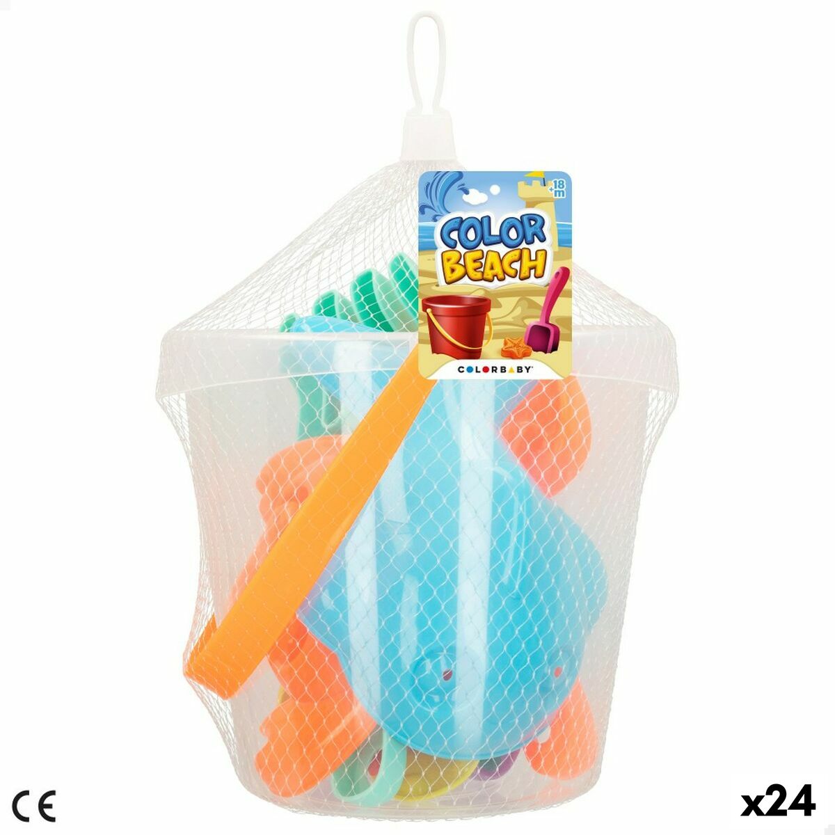 Strandleksaker set Colorbaby Ø 18 cm (24 antal) - 7