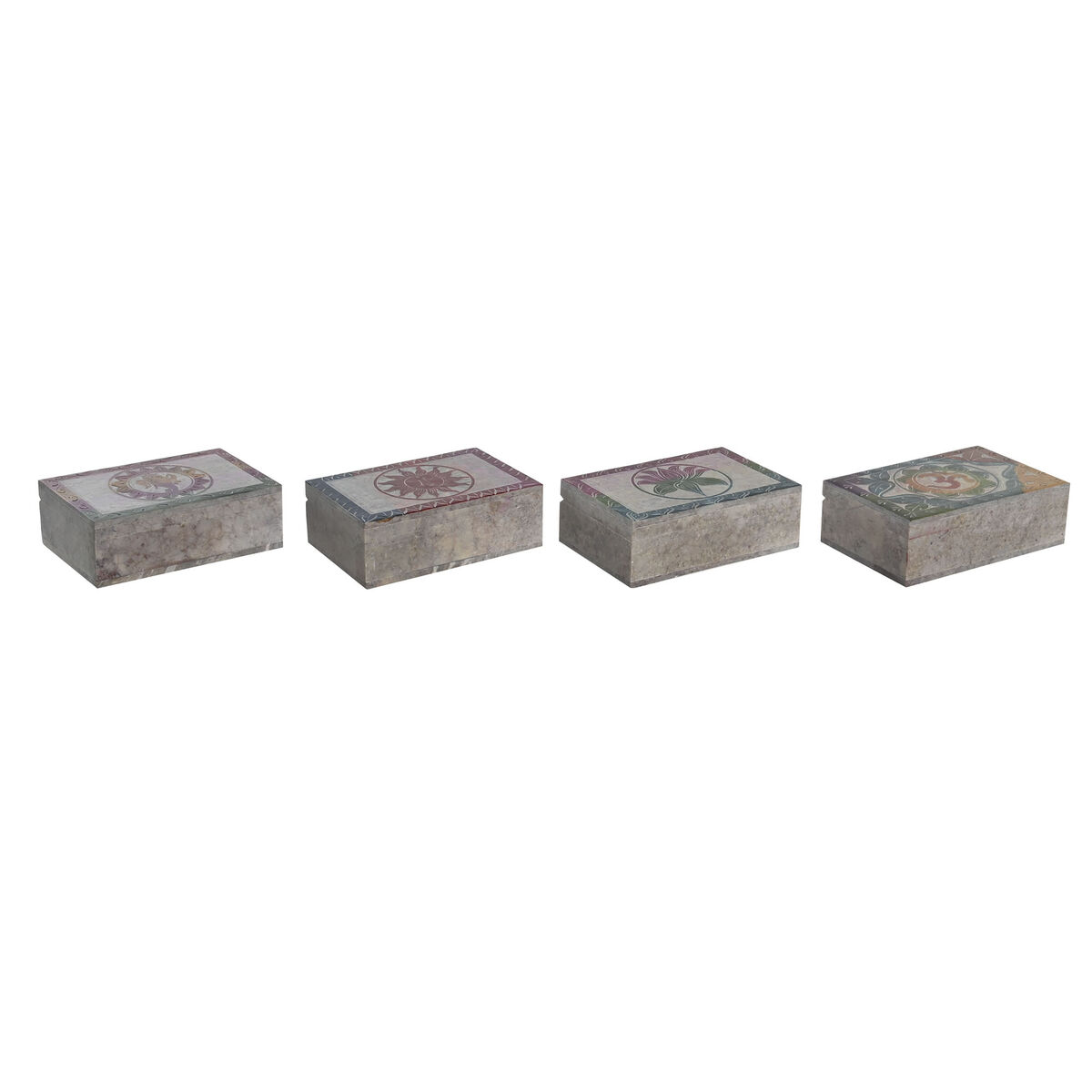 Smyckeskrin DKD Home Decor Multicolour Sten 15 x 10 x 5 cm (4 antal)