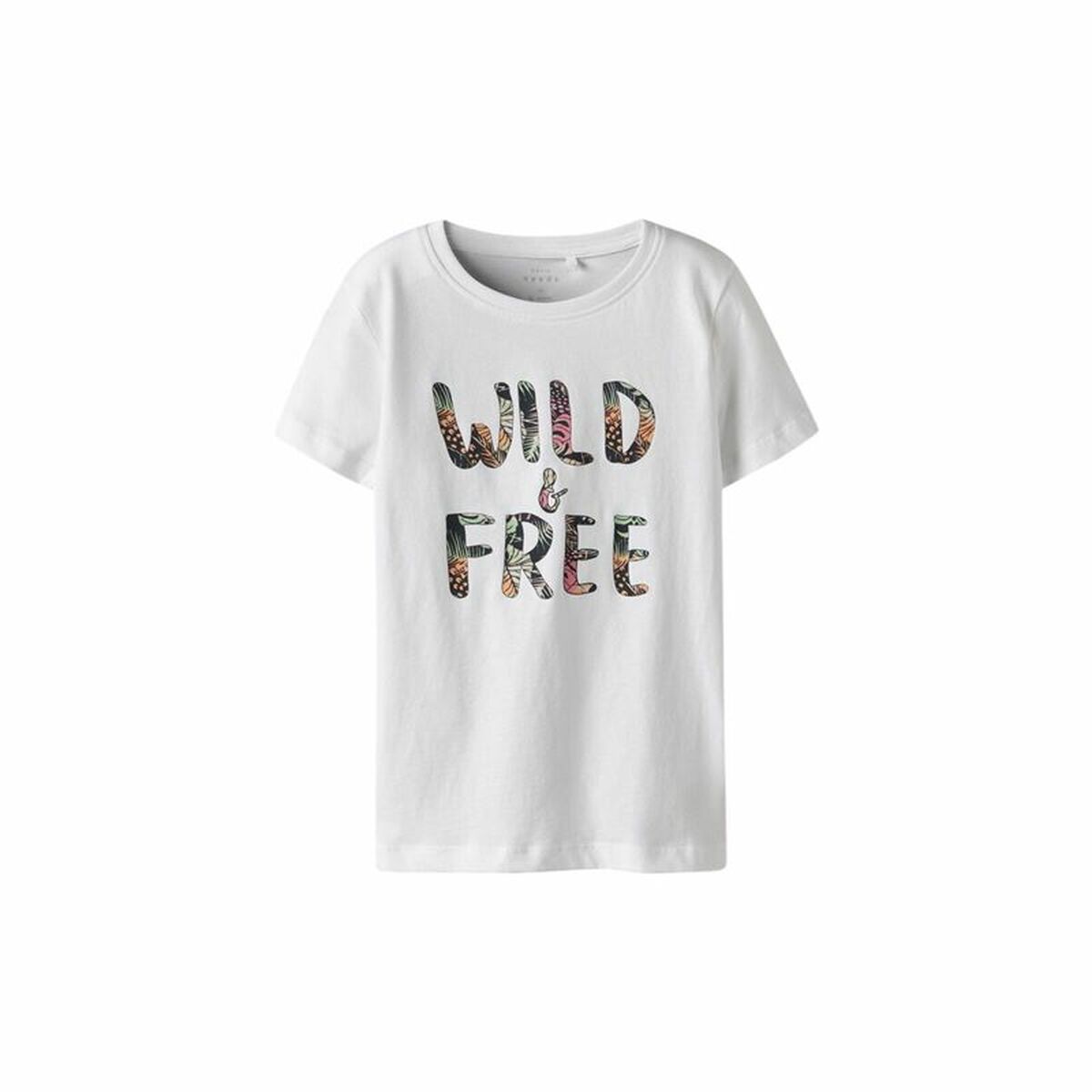 Barn T-shirt med kortärm Name It Nkfvanaya Ss Noos Vit