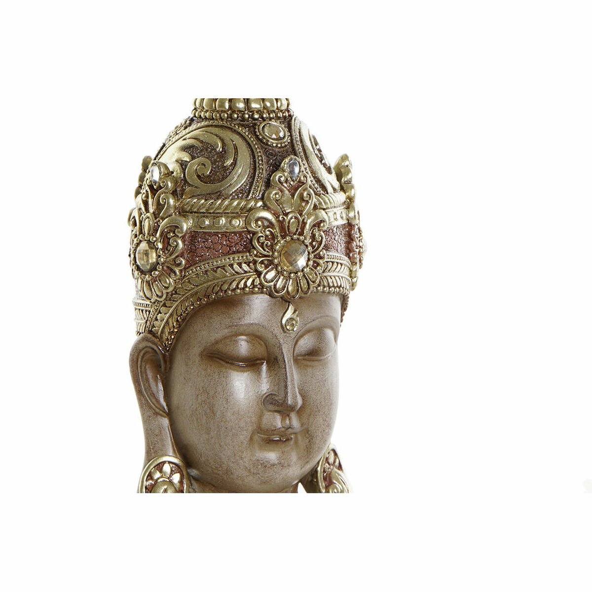 Prydnadsfigur DKD Home Decor Brun Gyllene Buddha Orientalisk 15 x 9 x 30 cm - 5