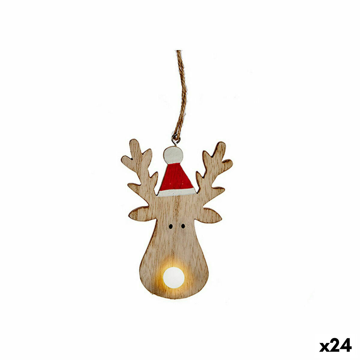Julgranskula Krist+ Brun Trä Ren 7,5 x 2,5 x 17 cm 7,5 x 11 x 3 cm (24 antal)