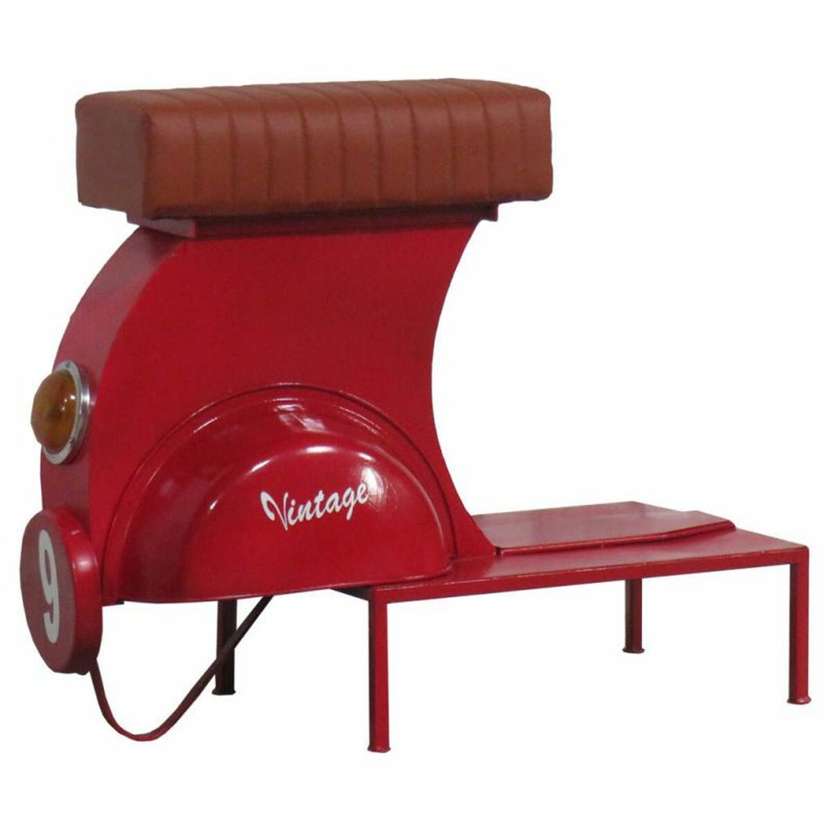 Sittpall Alexandra House Living Röd PVC Läder Järn 50 x 75 x 95 cm Motorcykel - 6