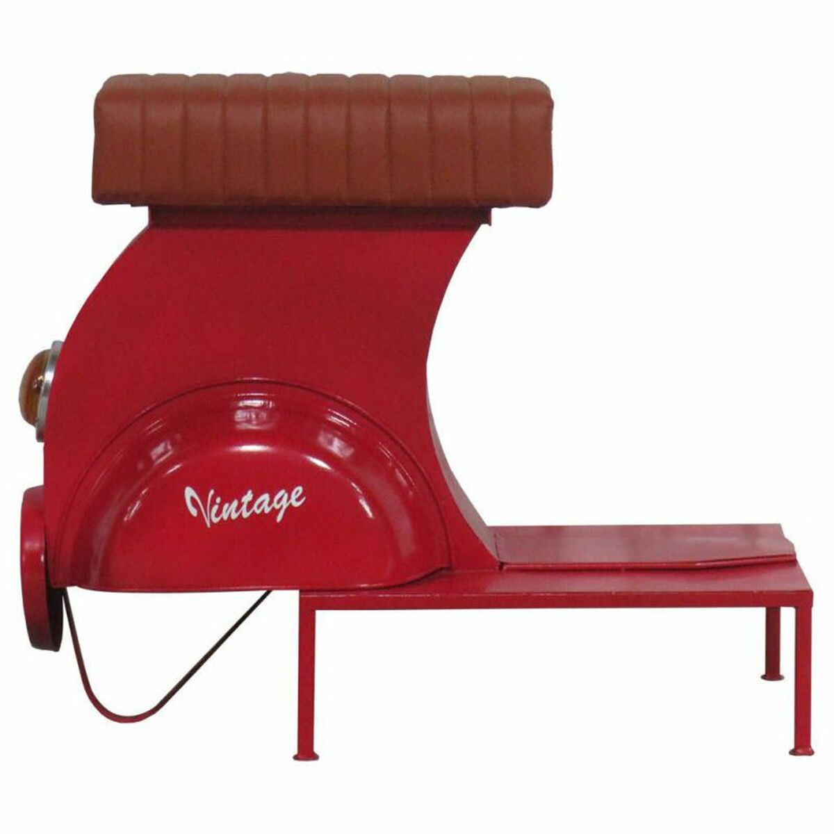Sittpall Alexandra House Living Röd PVC Läder Järn 50 x 75 x 95 cm Motorcykel - 2